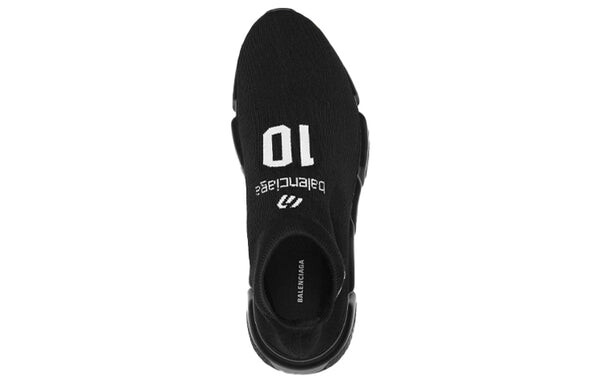 Кроссовки speed lt soccer sponsor logo sneakers 'black knit' Balenciaga, черный — фото 3
