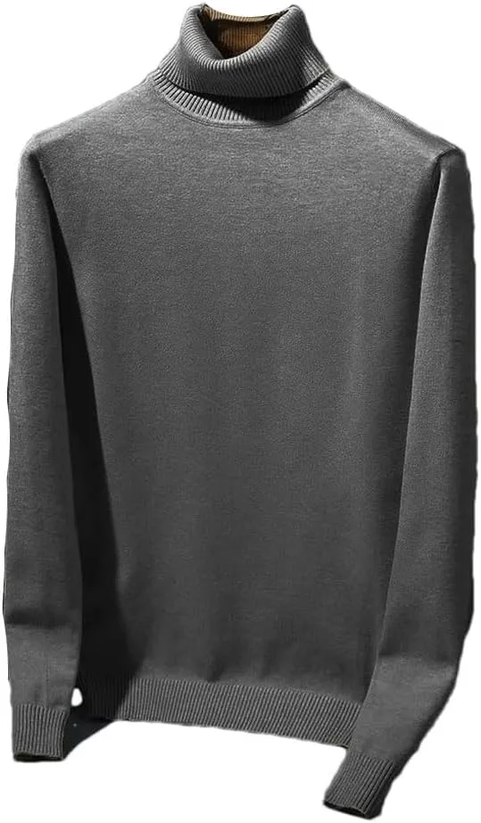 

Мужской свитер с высоким воротником и длинным рукавом