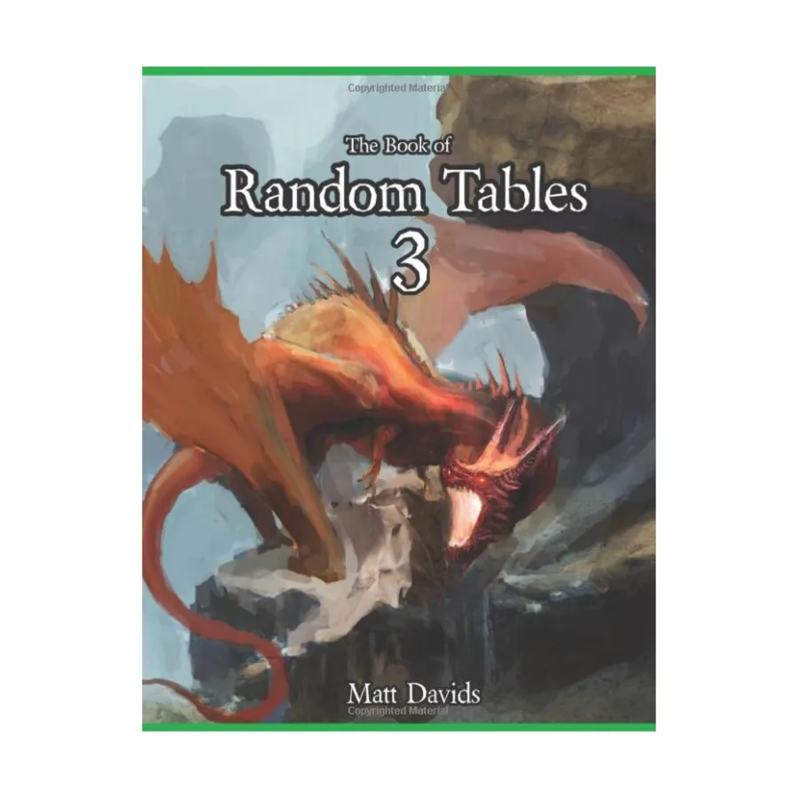 

Book of Random Tables 3, Role Playing Games (Matt Davids), мягкая обложка