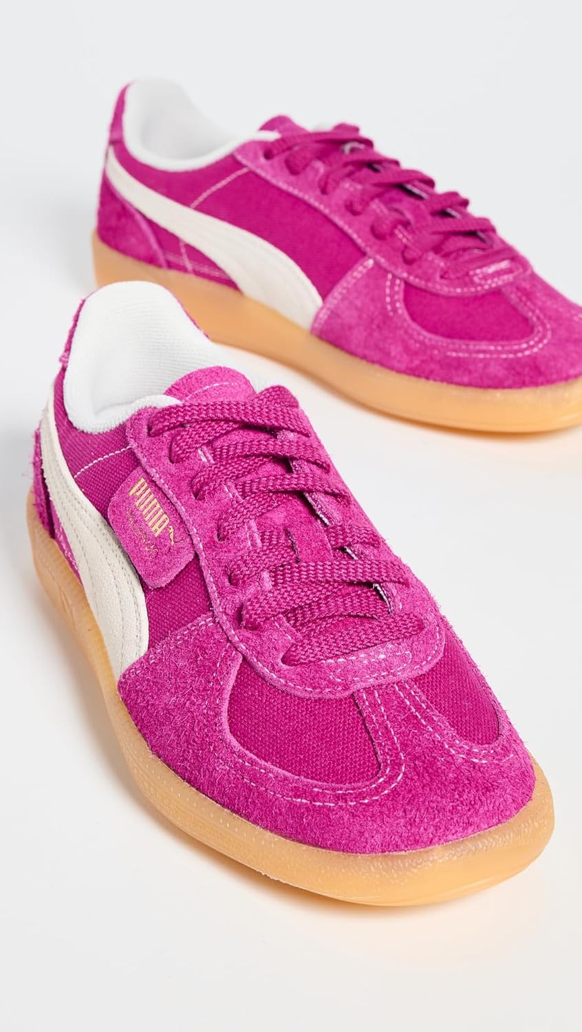 Мужские винтажные кроссовки Puma Palermo, слоновая кость/малиновый — фото 4