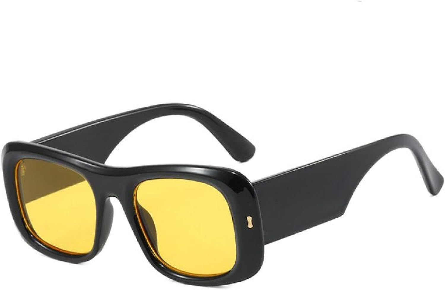 

Винтажные прямоугольные солнцезащитные очки для женщин и мужчин, роскошные, модные, в стиле панк, с защитой от УФ-излучения UV400, для активного отдыха на природе TVTBBVV, Blackyellow