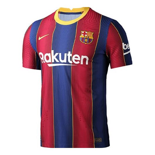 

Футболка Men's Nike 20-21 Season Barcelona Home Jersey Colorblock Short Sleeve T-Shirt, синий