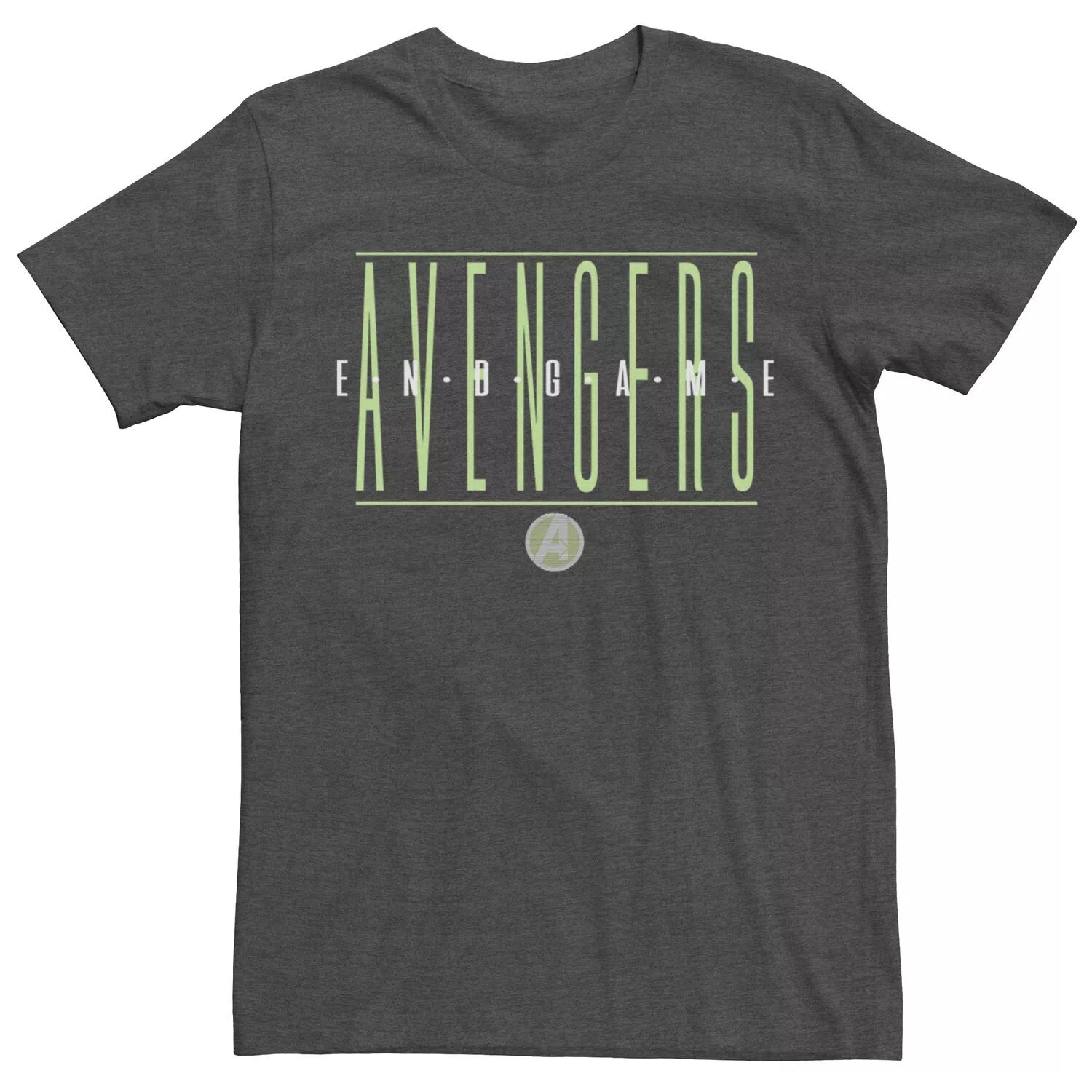 

Мужская футболка с надписью Avengers Endgame Strike Through Marvel