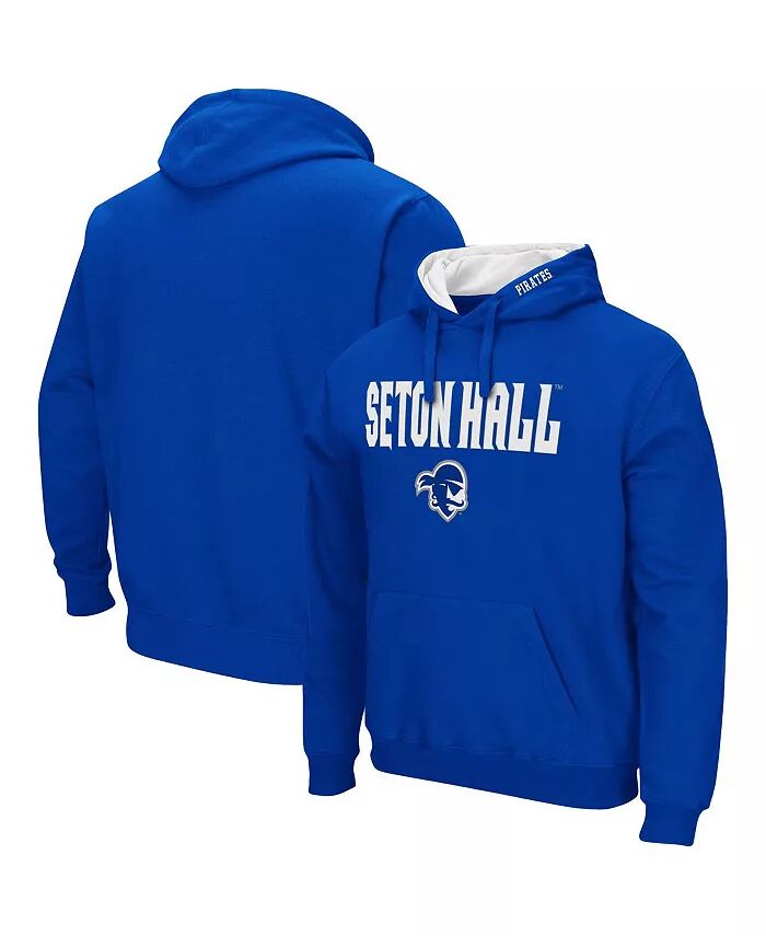 

Мужской пуловер с капюшоном Seton Hall Pirates Arch и Logo Colosseum, черный