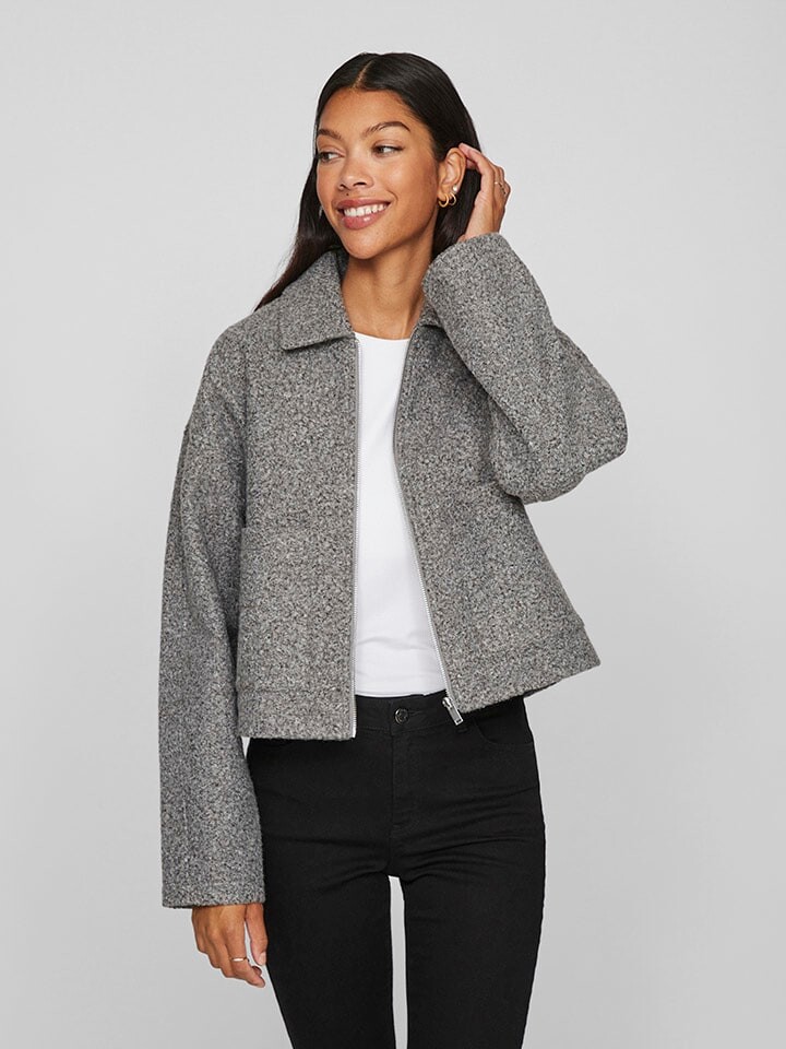 

Куртка Vila Teddyjacke Jadas, серый