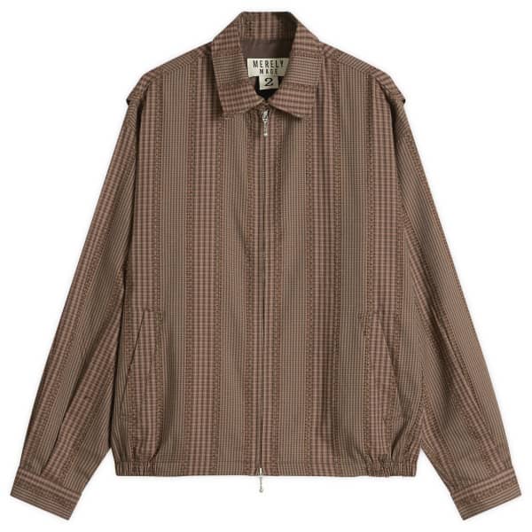 

Пиджак в клетку с бахромой Merely Made, коричневый