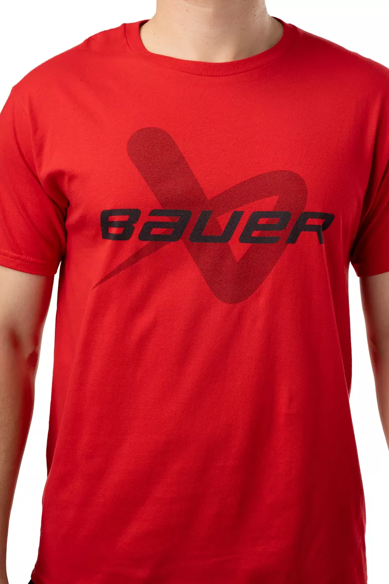 

Футболка Bauer Adult S24 Core Lockup с короткими рукавами, красный