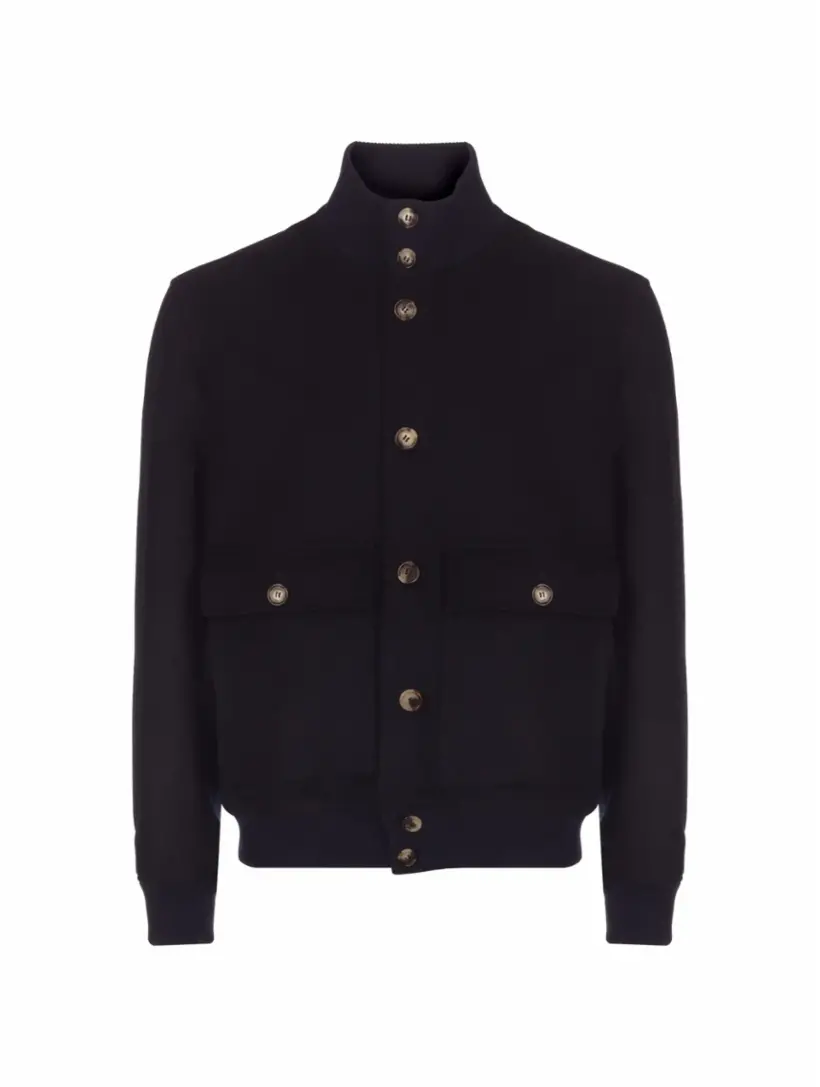 

Шерстяная куртка Brunello Cucinelli, тёмно-синий