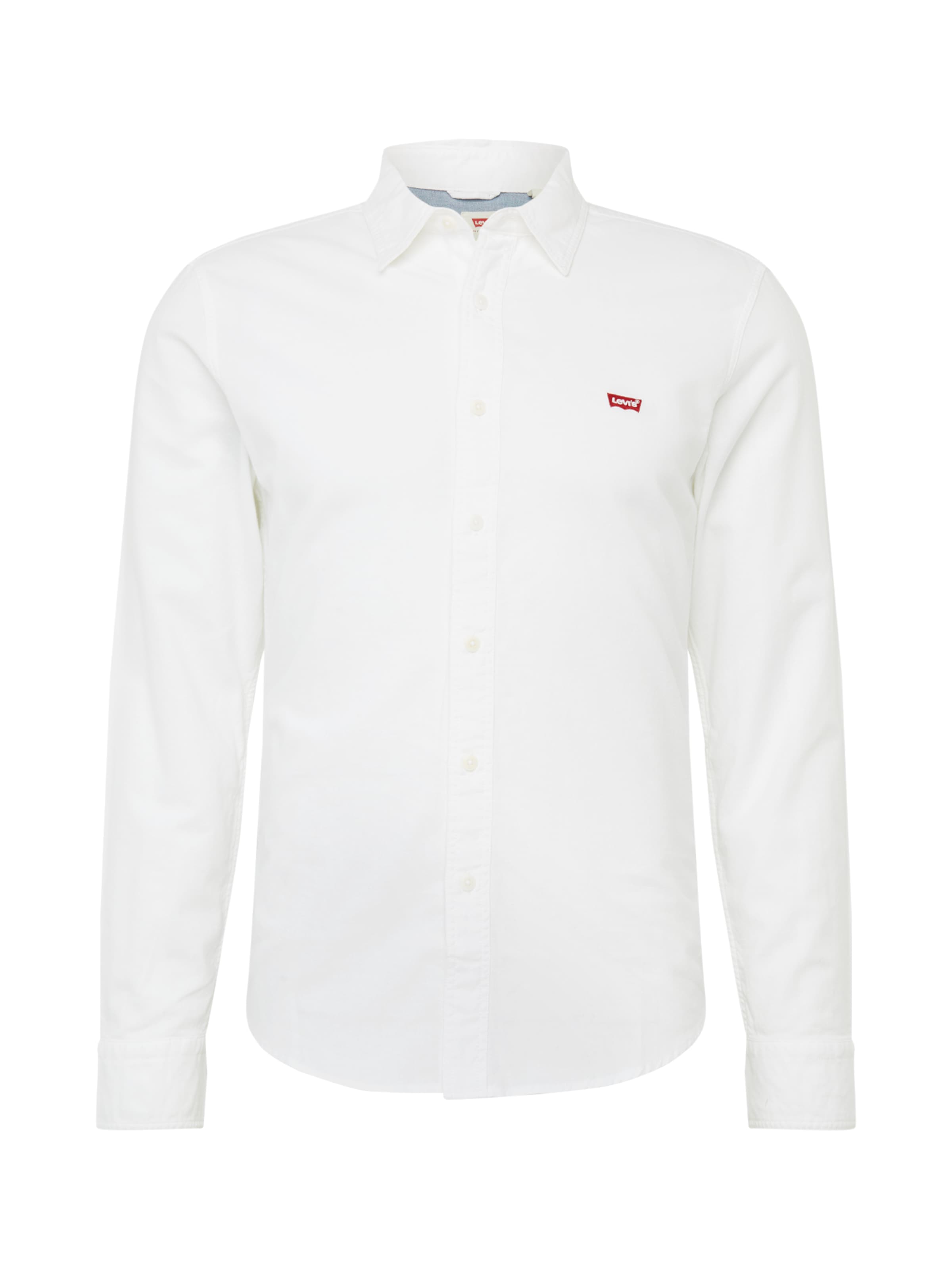 

LEVI'S Рубашка 'Battery Housemark Slim Fit Shirt' в белом цвете, силуэт slim fit
