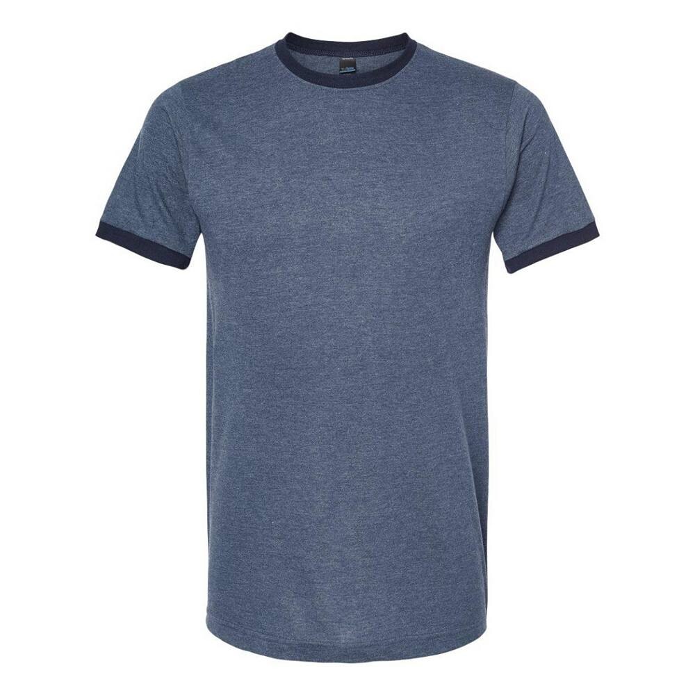 

Футболка унисекс из тонкого джерси Tultex Ringer, цвет Heather Denim