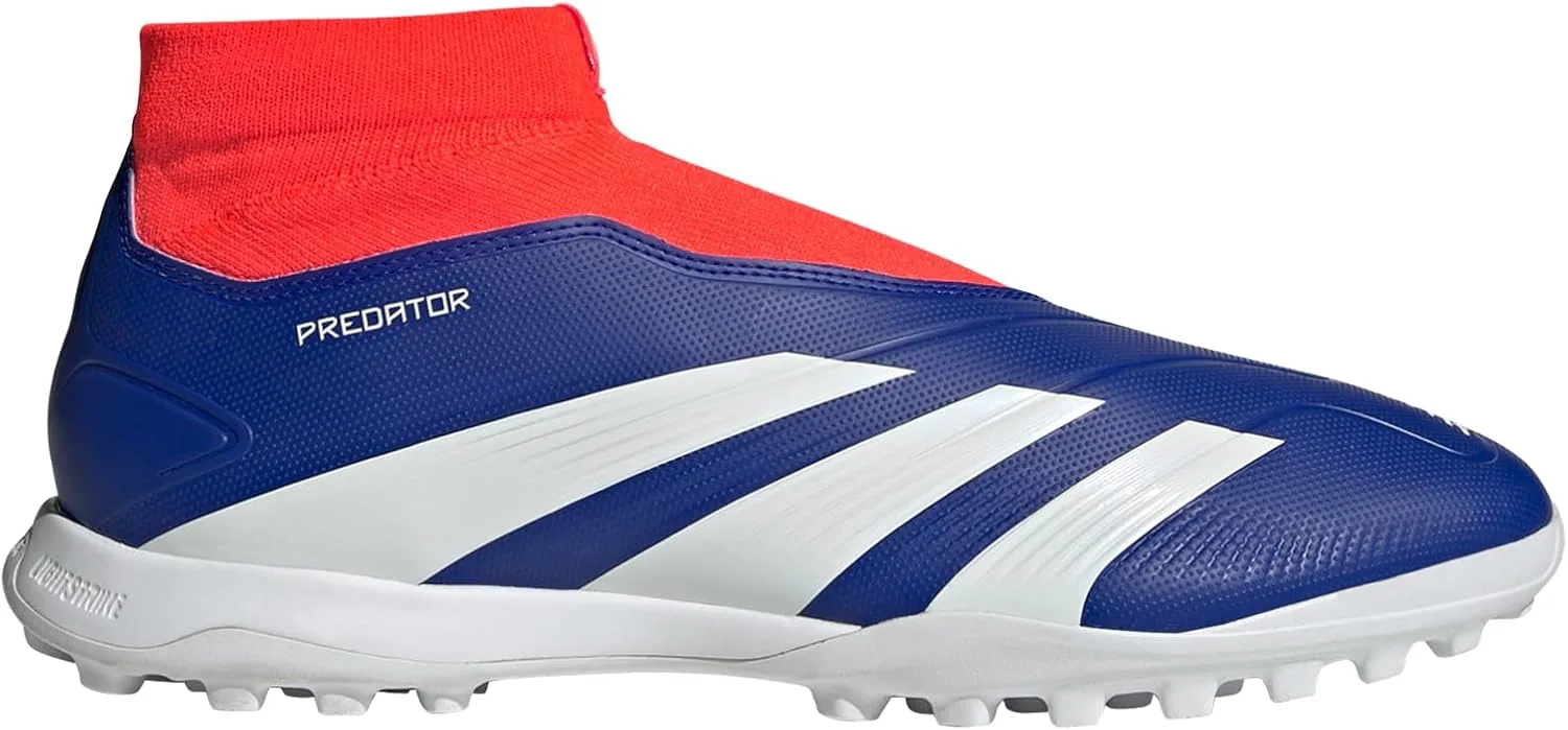 

Футбольные бутсы Adidas League без шнурков для искусственного поля, синий/белый/красный