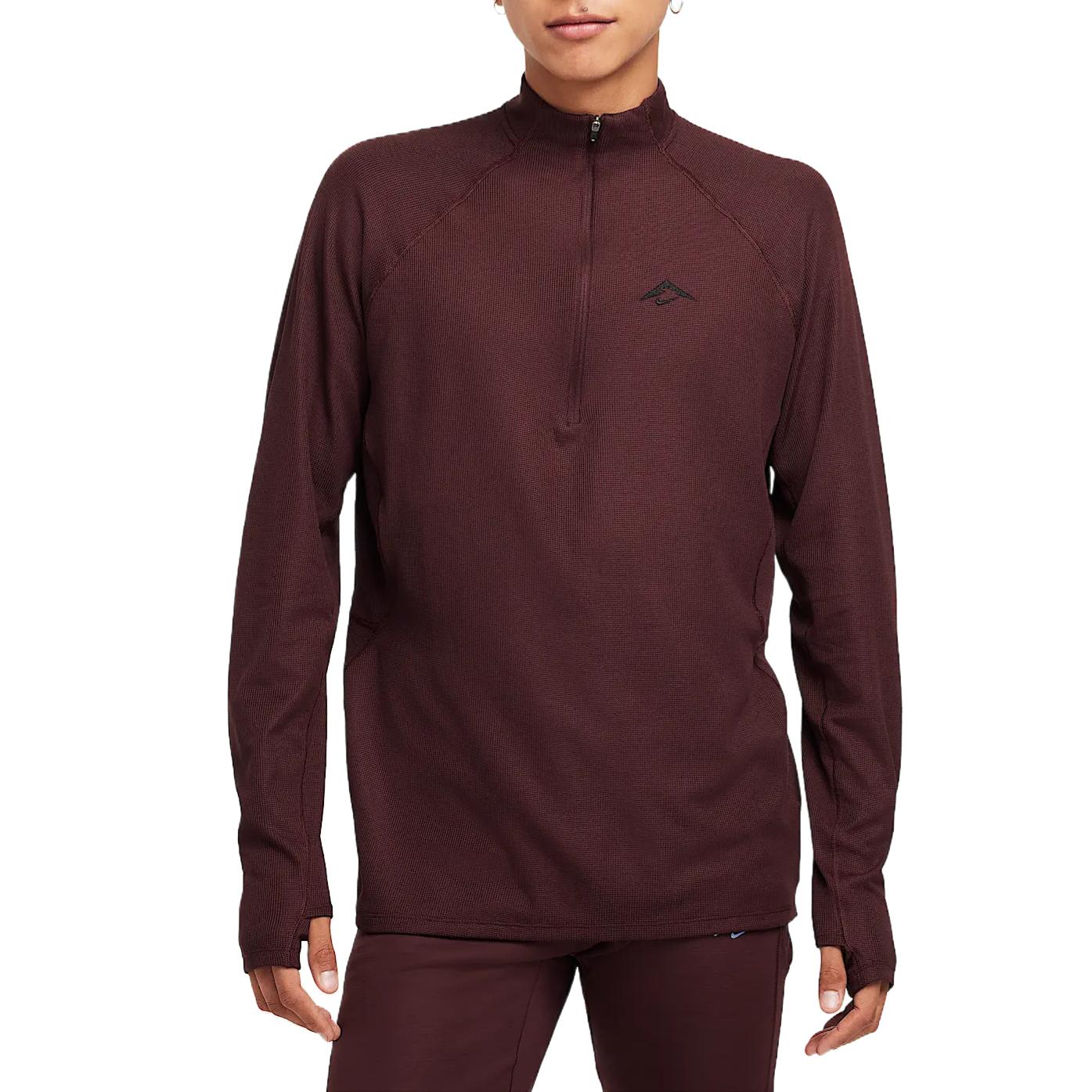 Trail Men's Dri-FIT 1/2-Zip Mid Layer Top Nike, Burgundy — фото 3