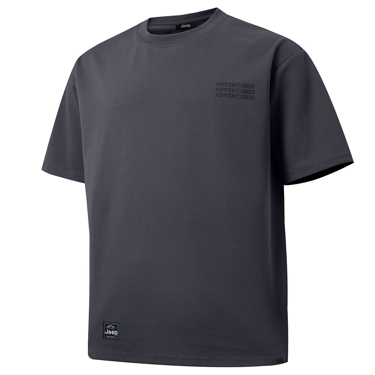 

Футболка Unisex Crew Neck тонкая прямая посадка Jeep, серый