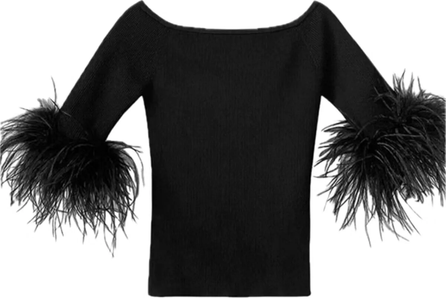 

Женский топ с открытыми плечами, приталенный, из шерсти, короткий рукав Skying