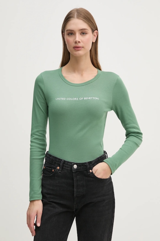 

Хлопковая водолазка United Colors Of Benetton, зеленый
