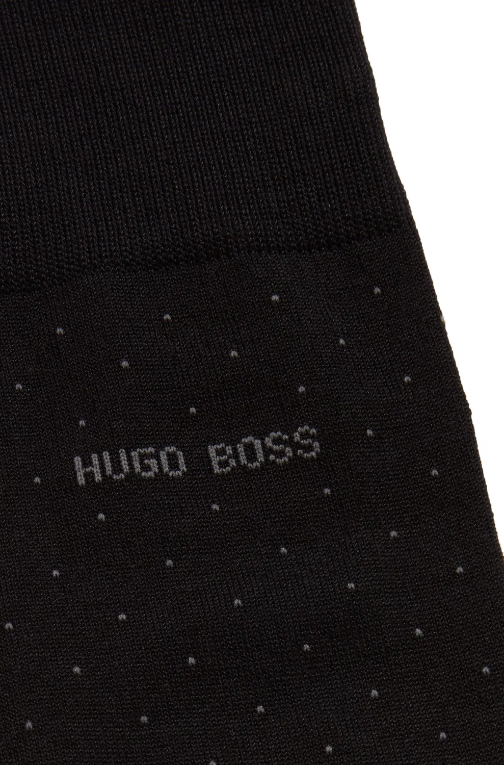 Носки с микроточечным узором HUGO BOSS из мерсеризованного хлопка, темно-синие — фото 2