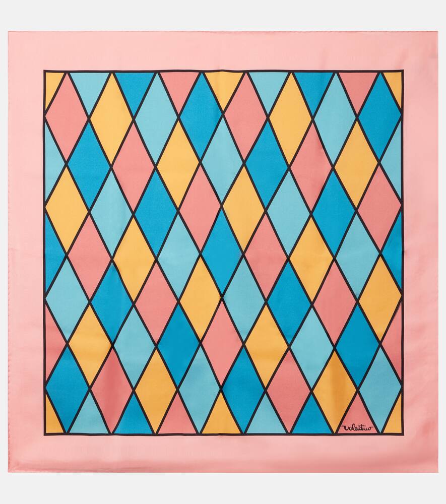 

Шелковый платок Rhombelle в клетку Valentino, Multicolor/Rosa/Nero