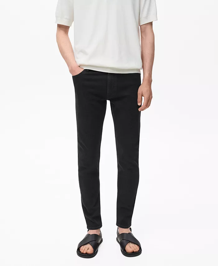 

Мужские джинсы Jude в облегающем силуэте Mango, черный