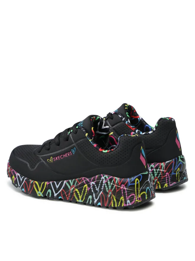 Skechers Кроссовки Uno Lite Lovely Luv 314976L/BKMT черные — фото 3