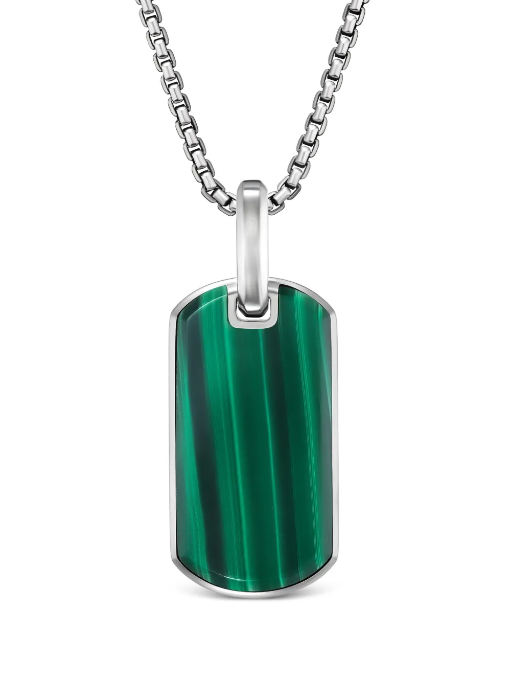 

Серебряная подвеска Chevron с малахитом (27 мм) David Yurman, серебяный