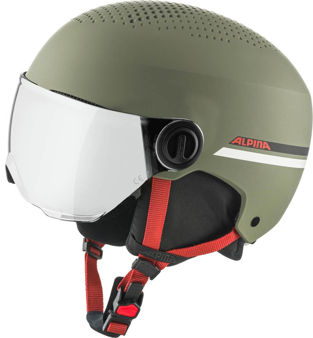 

Alpina Шлем Zupo visor q-lite olive/red matt 48-52