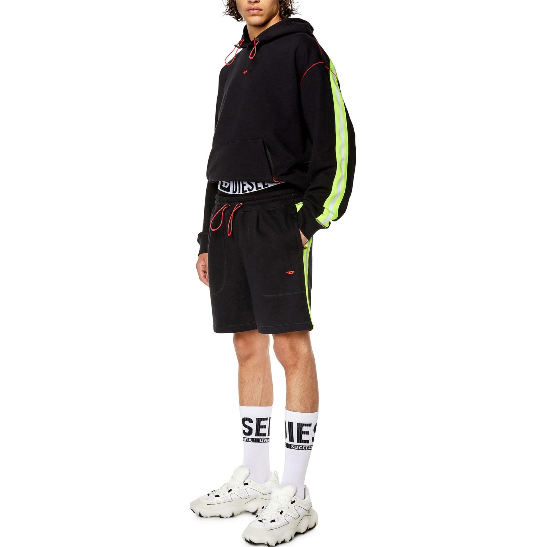 DIESEL Повседневные шорты Men's Black/Yellow — фото 4