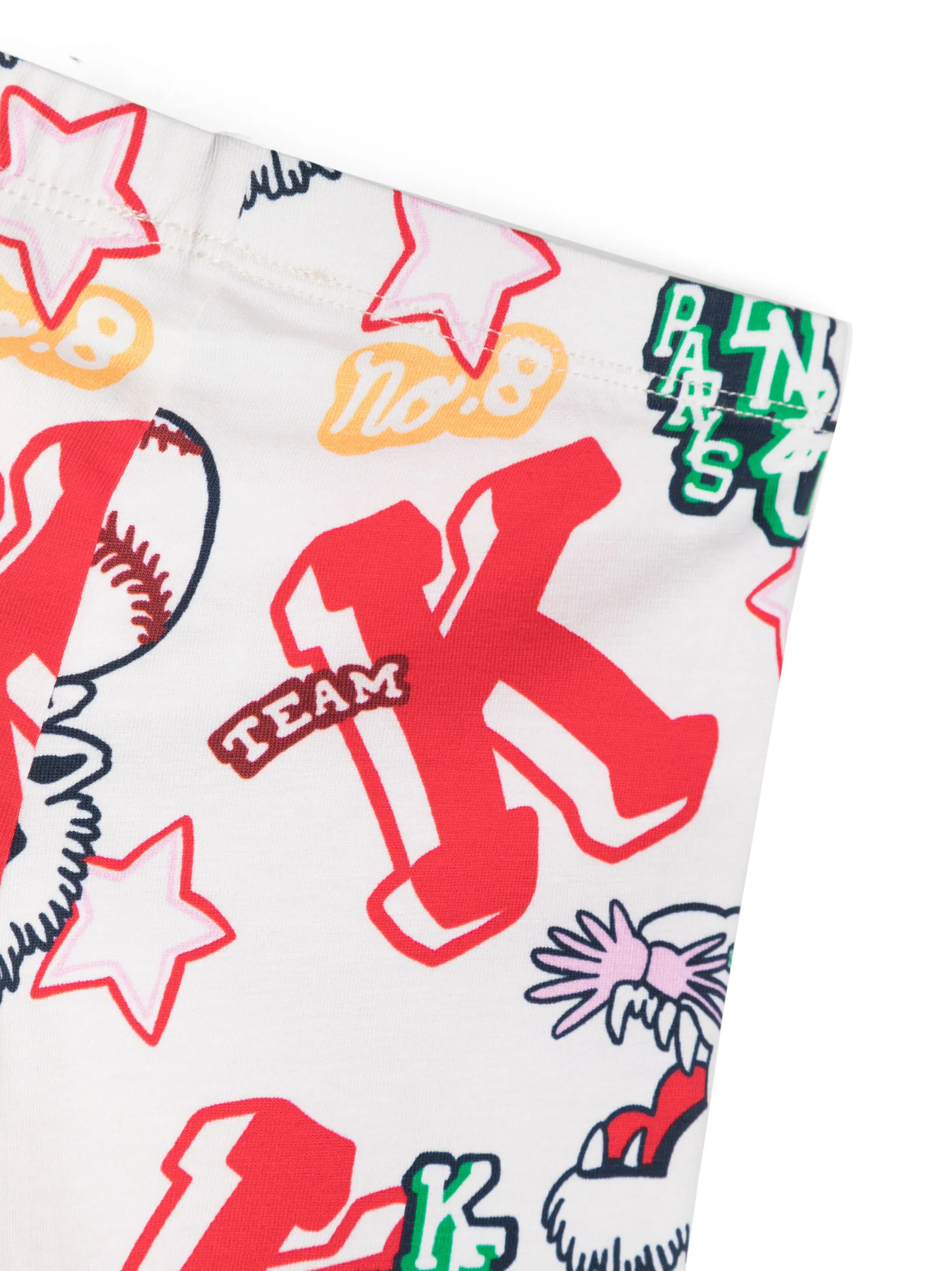 Легинсы с графичным принтом Kenzo Kids, нейтральный — фото 3