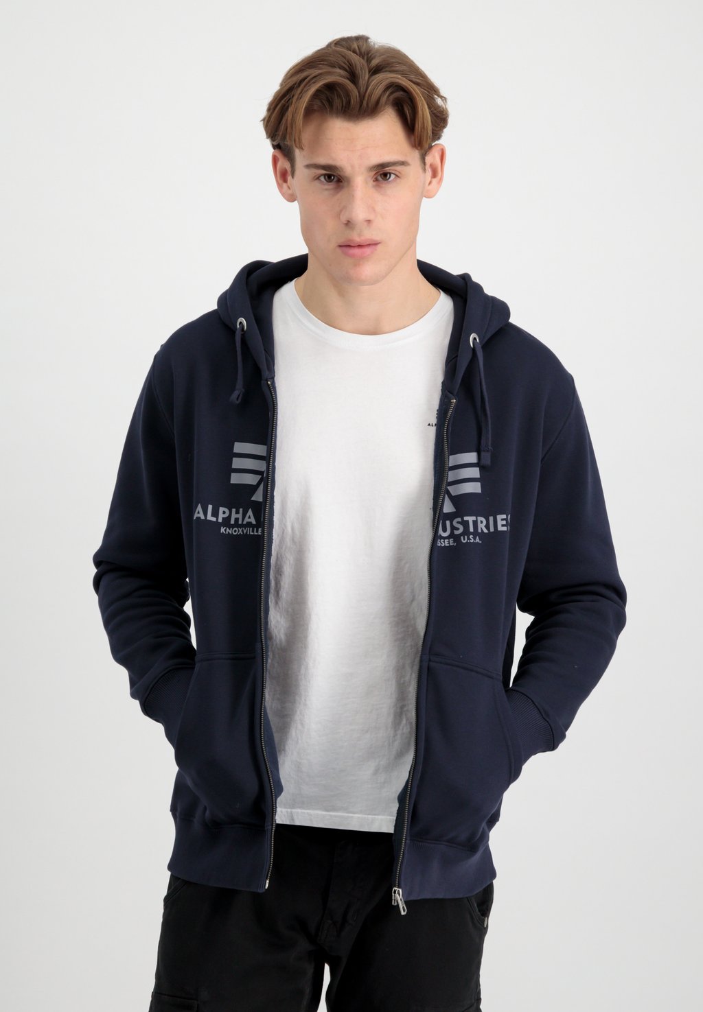 

Толстовка на молнии Alpha Industries, темно-синий
