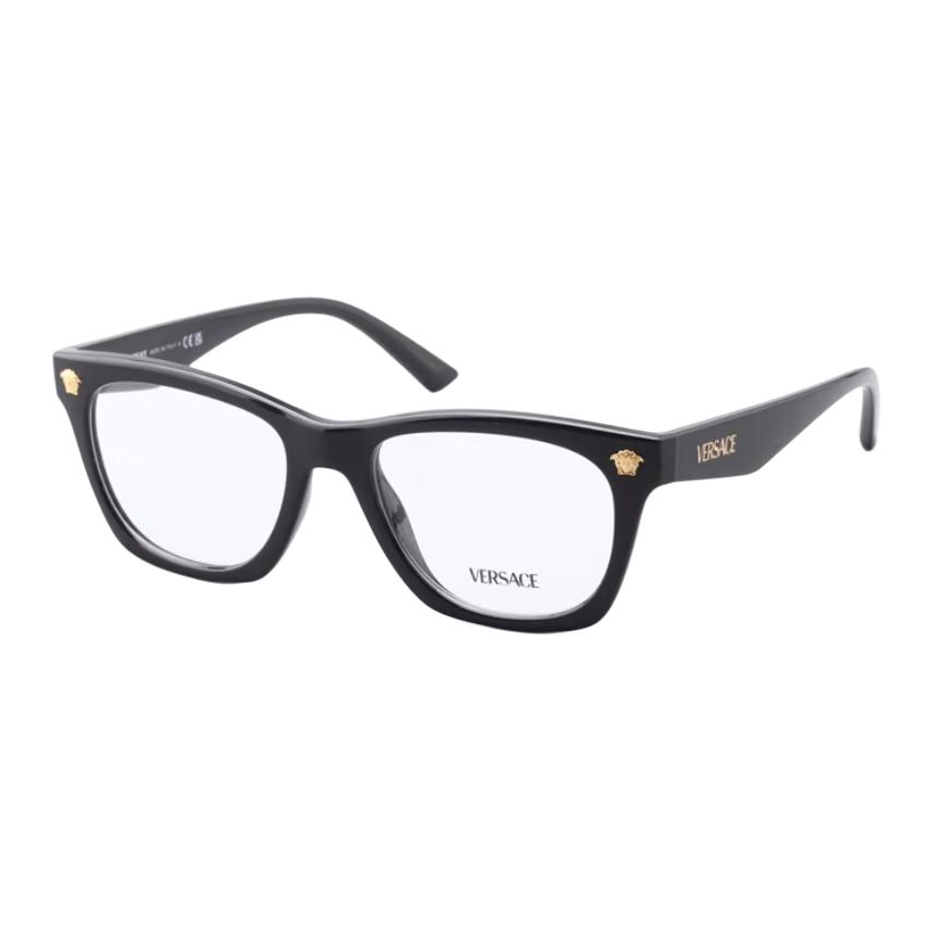 

VERSACE Очки для зрения Plate Square Unisex Black