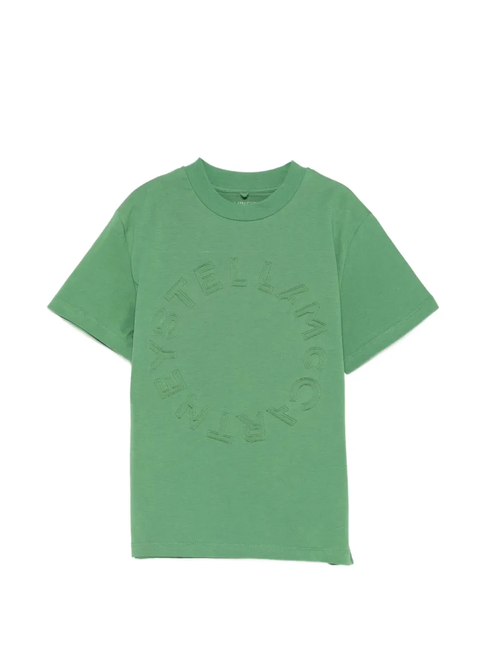 Футболка с тисненым логотипом Stella McCartney Kids, зеленый