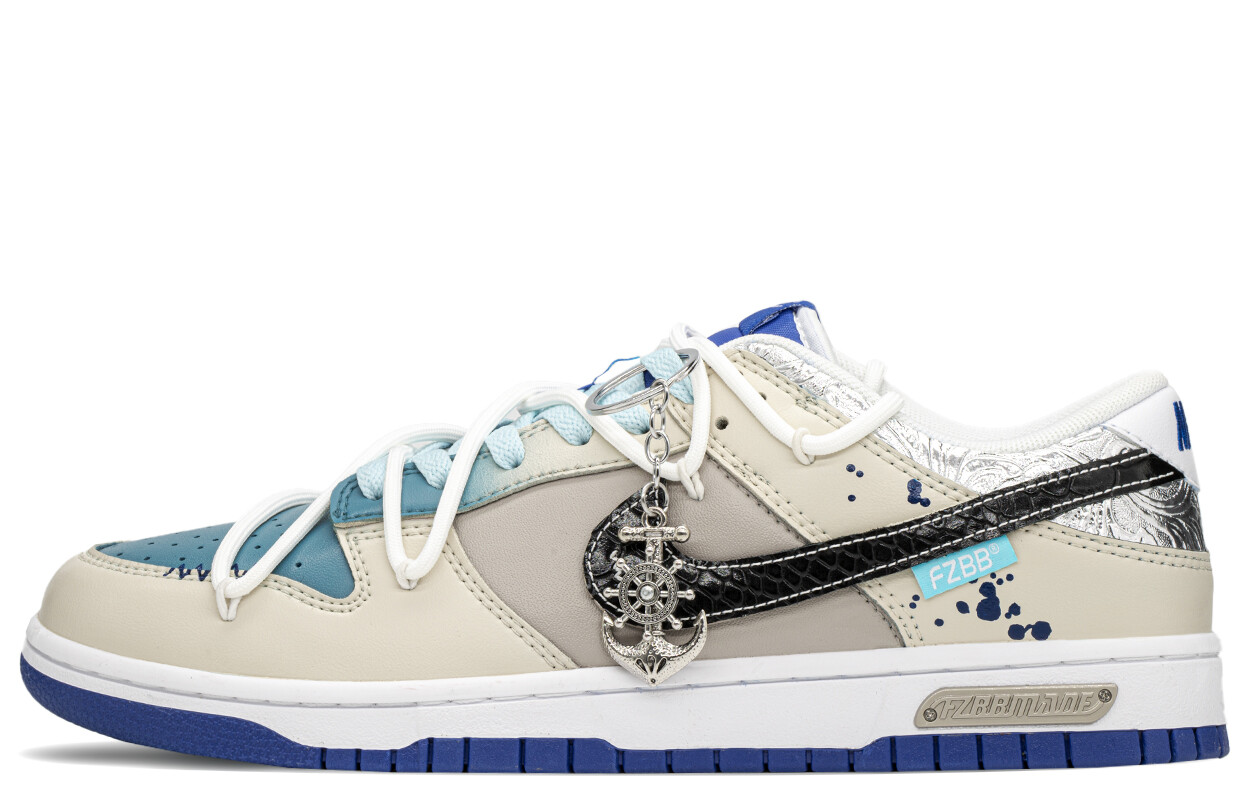 

Кроссовки Nike Dunk Skateboarding Shoes Men Low-top Gray/Blue, серый/синий