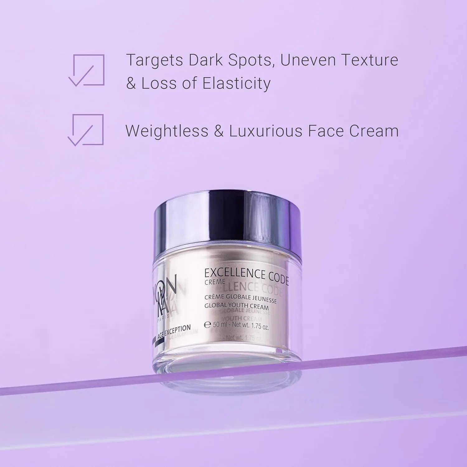 Набор Yon-Ka Age Exception Excellence Code Creme и Cellular Code Serum, крем и сыворотка против морщин для упругости кожи, 50 мл и 30 мл — фото 4