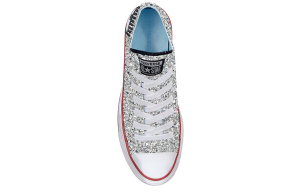 Кроссовки chiara ferragni x chuck taylor all star lift ox 'silver red' Converse, серебряный — фото 4