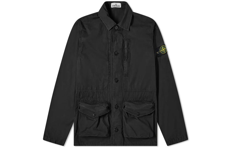 

Куртка Stone Island Men с внешними карманами и капюшоном, черный