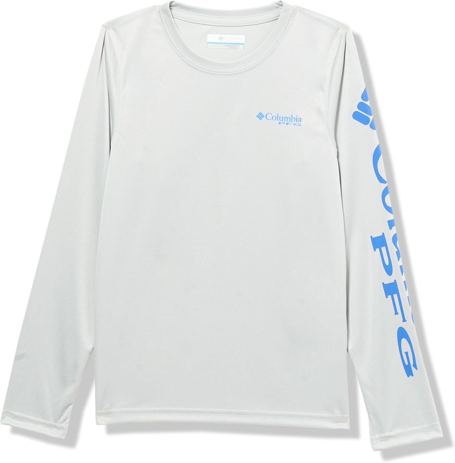 

Футболка Columbia Boys Terminal Tackle Heather с длинным рукавом, Cool Grey Heather/Vivid Blue Logo