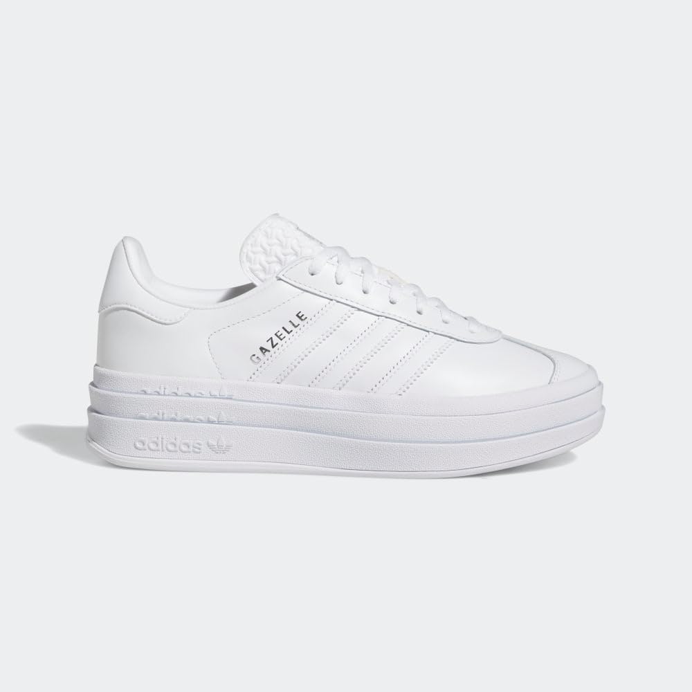 Мужские модные кроссовки adidas Gazelle Stacked, белый/серый — фото 2