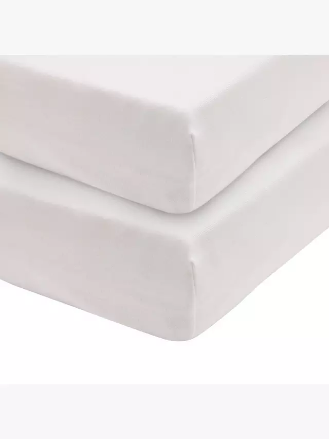 

Простыня на резинке John Lewis Baby Organic Cotton Small Cotbed 2 шт