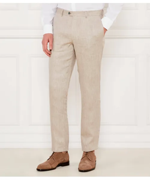 

Льняные брюки Denz Slim fit Oscar Jacobson, бежевый