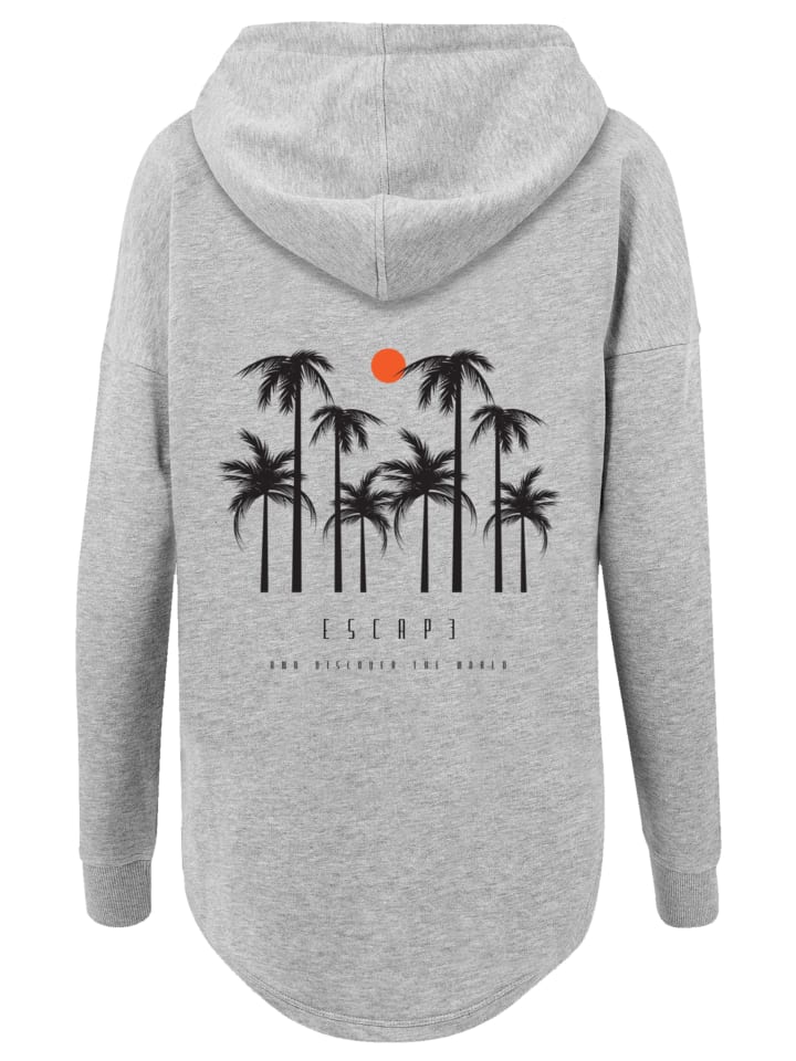 

Толстовка Oversize Escape Discover the World Palm Trees в сером цвете F4NT4STIC