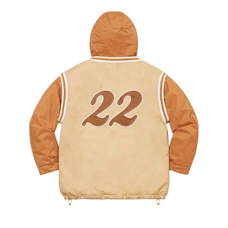 Куртка Supreme x Mitchell & Ness Quilted Sports Jacket 'Tan', желто-коричневый — фото 2