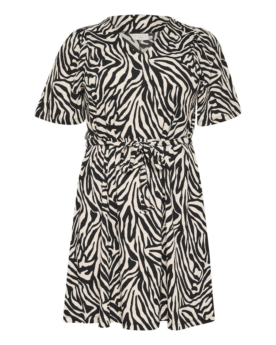 

Мини платье KAFFE CURVE Dress Elisy, цвет beige/black