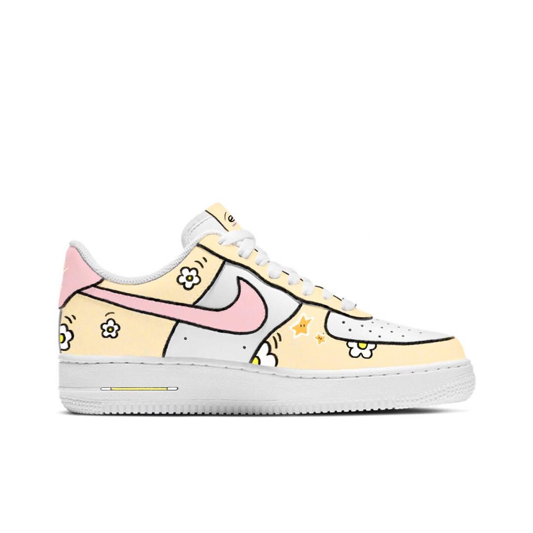 

Air Force 1 Скейтборд Кроссовки Мужские Низкие розовый Nike, цвет Light Yellow