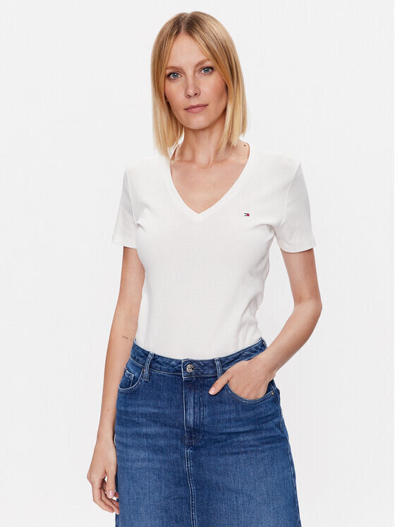 

Футболка узкого кроя Tommy Hilfiger, экрю