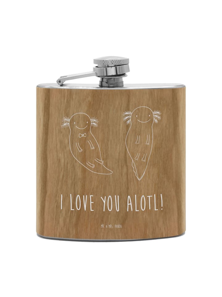 

Mr. & Mrs. Panda Фляжка из нержавеющей стали с надписью «Axolotl Love» коричневого цвета