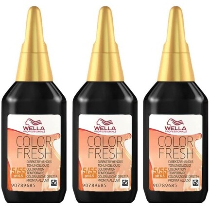 

Тоник для волос Color Fresh 5/55 Светло-коричневый/Интенсивно-красный фиолетовый 75 мл, Wella