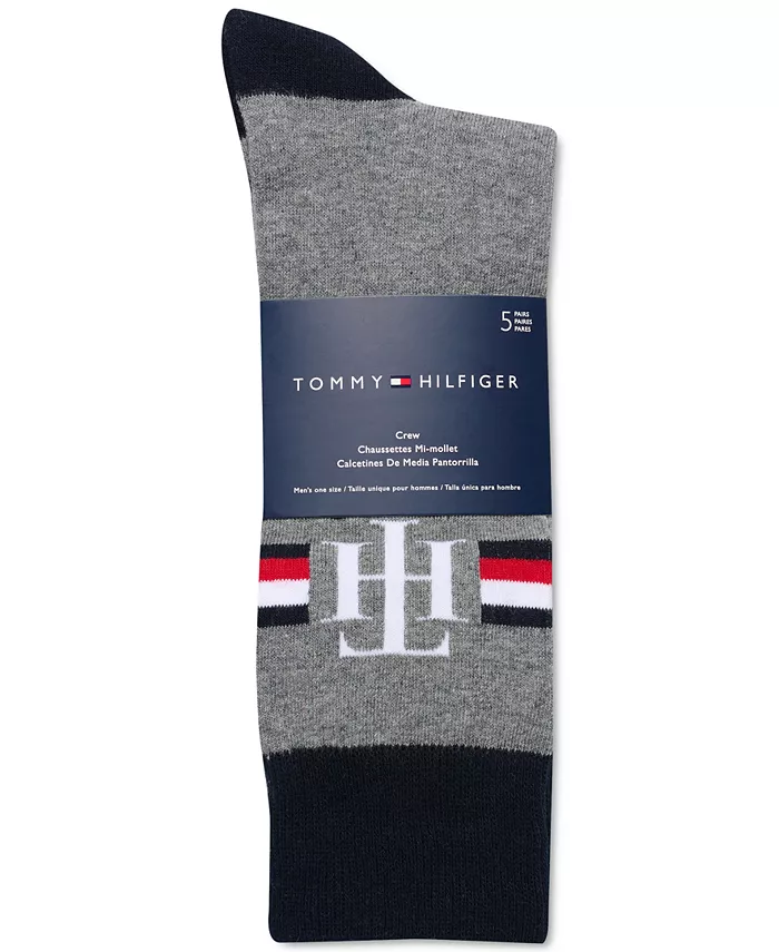

Мужские носки с логотипом, 5 пар Tommy Hilfiger, серый