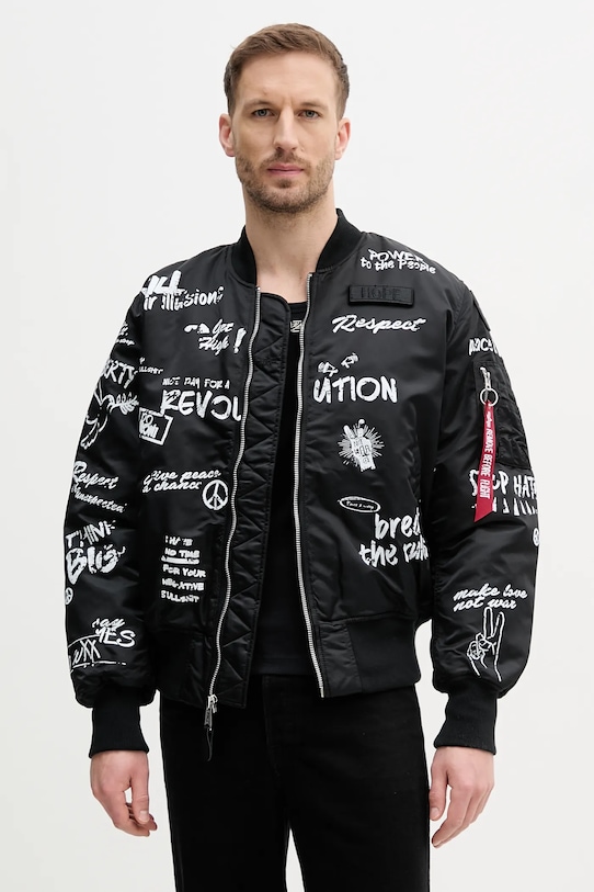 

Куртка-бомбер MA-1 Peace Alpha Industries, черный