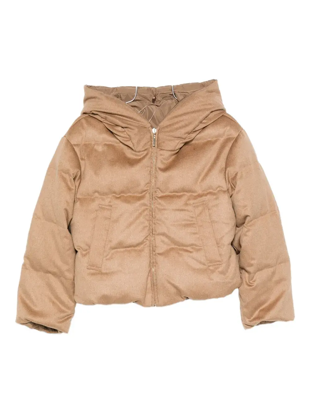 

Пуховик с капюшоном Max Mara, коричневый