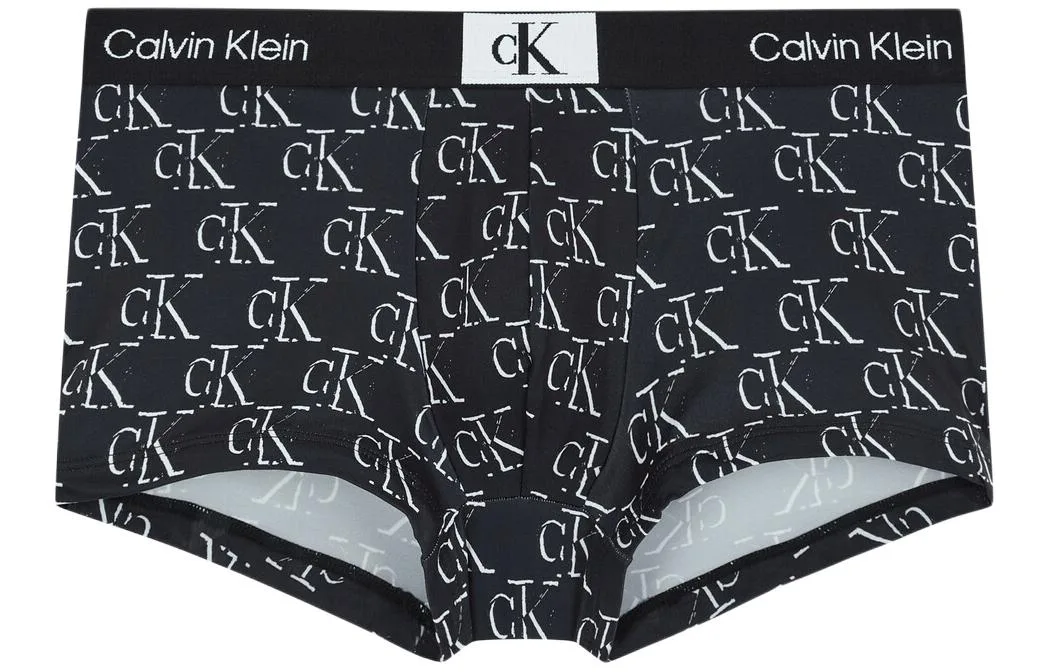 Calvin Klein Мужские трусы 1 шт черные с белым принтом