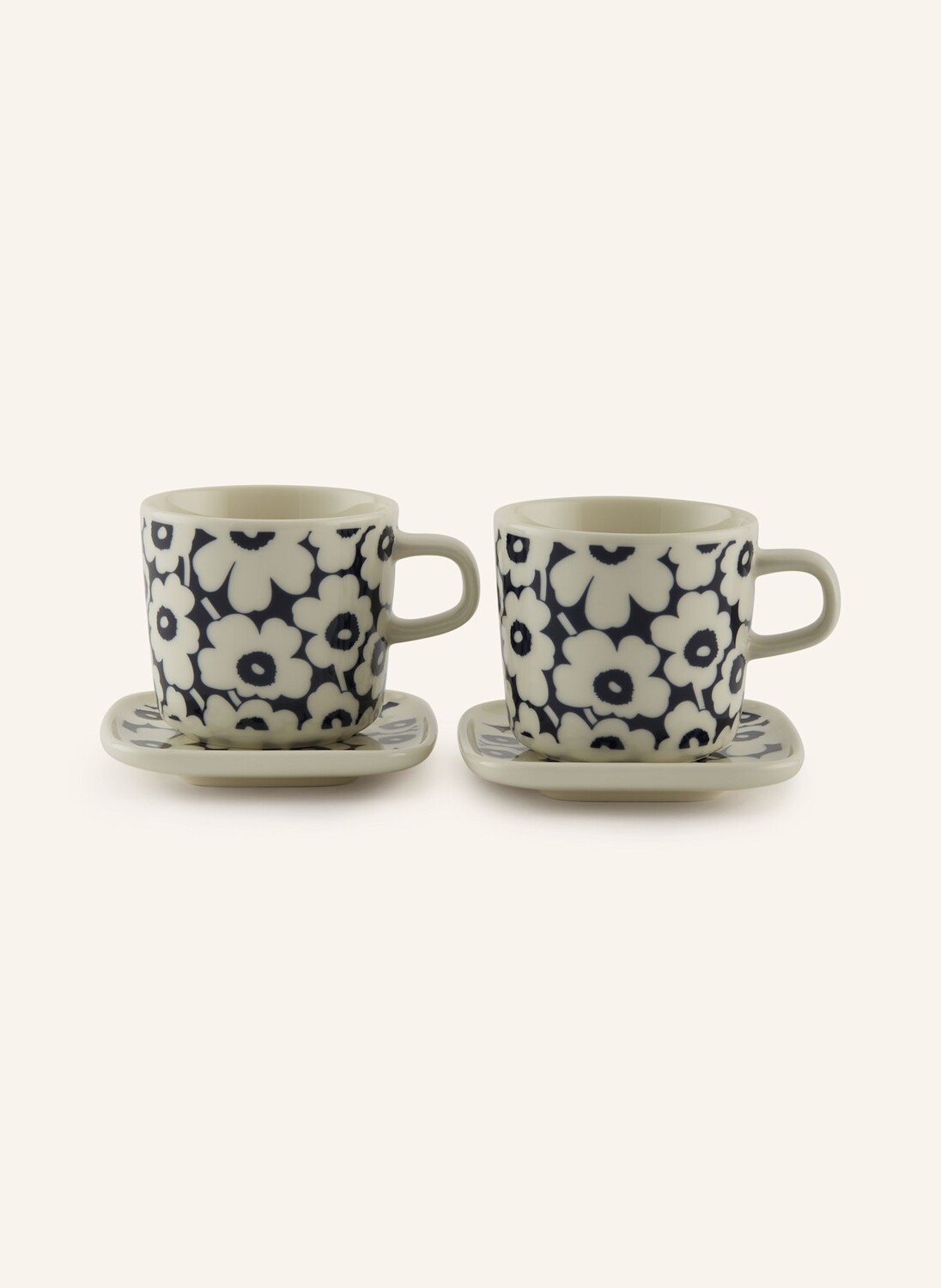 

4 шт. набор посуды oiva /pikkuinen unikko Marimekko, бежевый